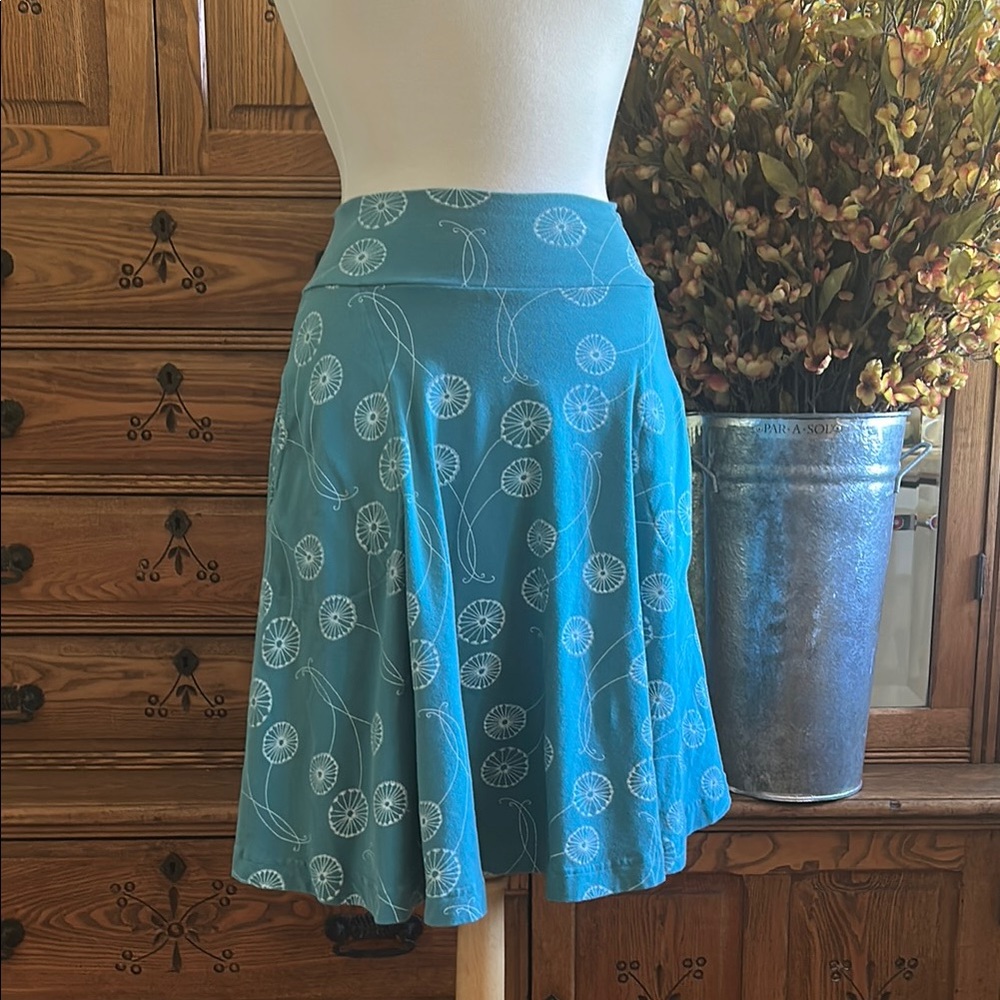 Effie's Heart Teal Floral A-Line Skirt